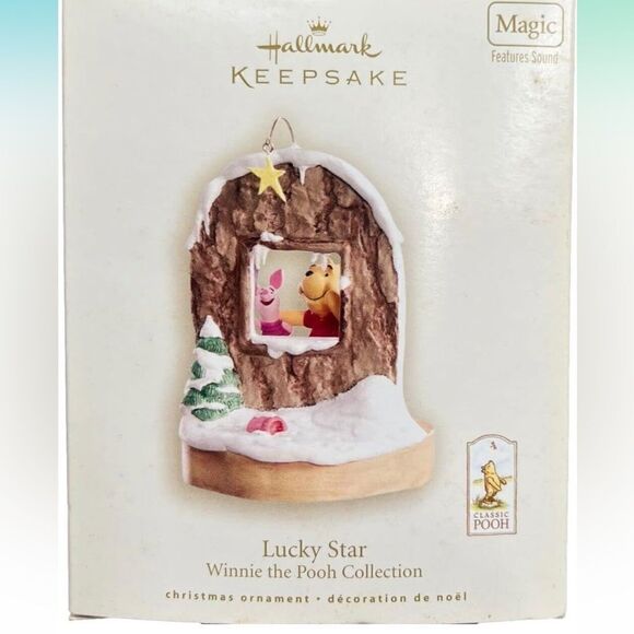 Hallmark Keepsake 2008" Lucky Star Winnie The Pooh Singing‎ Collection Christmas - Picture 4 of 14